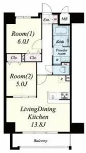 サンセール海老江【1階】の間取り