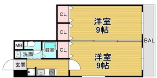 兵庫県西宮市甲子園七番町【マンション】の間取り