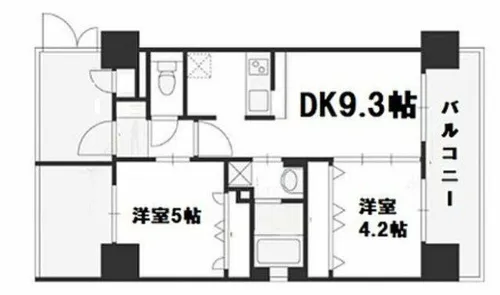 エステムコート梅田・天神橋Ⅱグラシオ【9階】の間取り