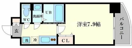 ラグゼ森之宮【705号室】の間取り
