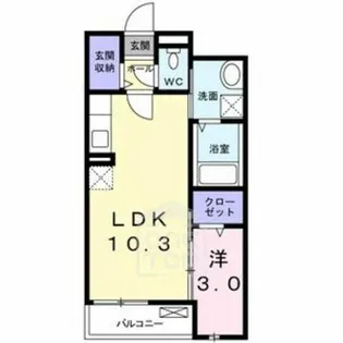 カーサクレインフィールド【4階】の間取り