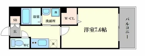 セオリー大阪ルチア【9階】の間取り