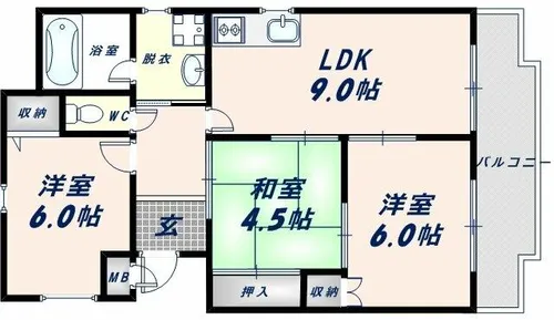 パラドール永和【2階】の間取り
