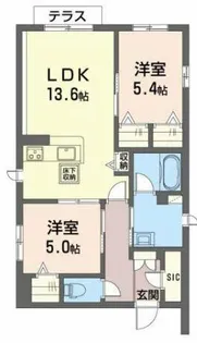 シャーメゾン フェリシード【1階】の間取り