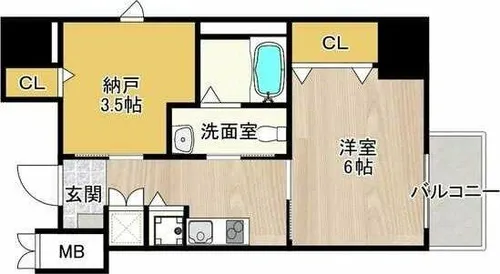 ディアコート宿屋町【4-A号室】の間取り