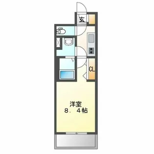 1Kの間取り画像