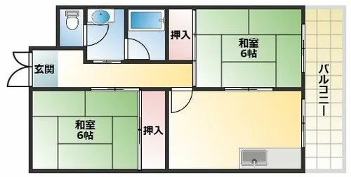 ハッピーコーポレート【4階】の間取り