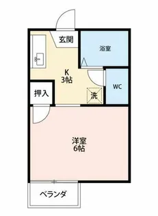 ヴィラ百々【203号室】の間取り