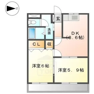 パームヒルズ【2階】の間取り
