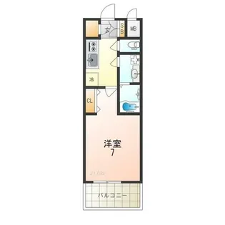 大阪府大阪市西淀川区野里2丁目【マンション】の間取り