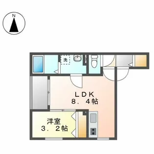 1LDKの間取り画像