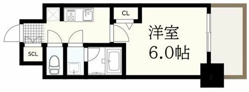 フォーリアライズ難波リアン【3階】の間取り
