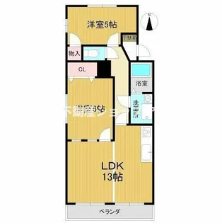 メゾンドタミー【405号室】の間取り