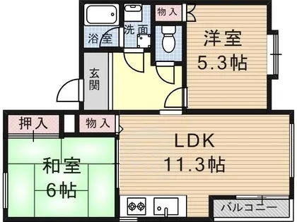 クレール明野【2階】の間取り