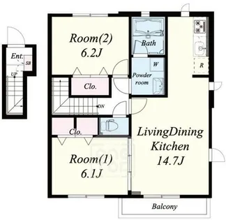 ファミーユ大阪高槻【2階】の間取り