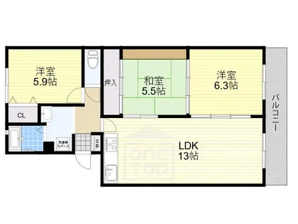 サンアベニュー【3階】の間取り