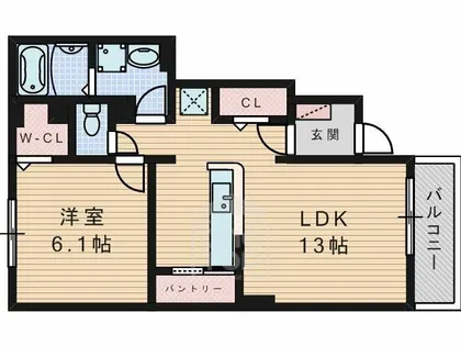 エイト史竹【1階】の間取り