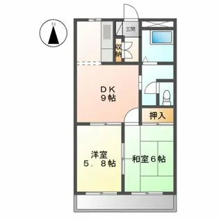 サンビレッジNODA【1階】の間取り