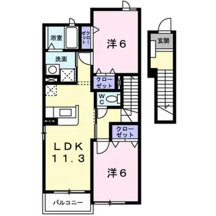 プチ シャトーA【2階】の間取り