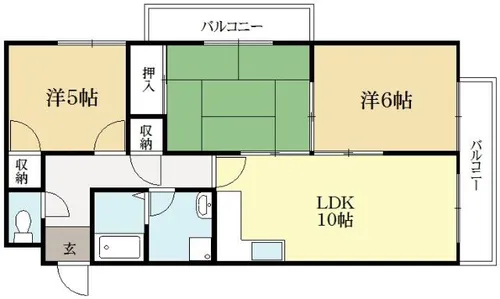 第39長栄リビエール宇治【3階】の間取り