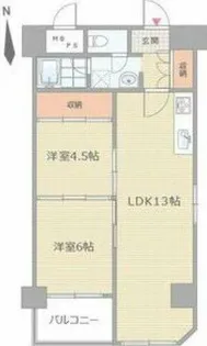 おおきに大阪天満サニーアパートメント【6階】の間取り