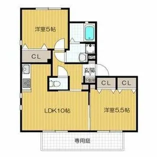 サニーコート院殿【1階】の間取り