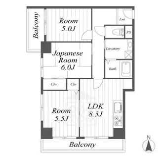ラ・フレール【6階】の間取り