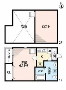 チェルカーレ大橋【2階】の間取り