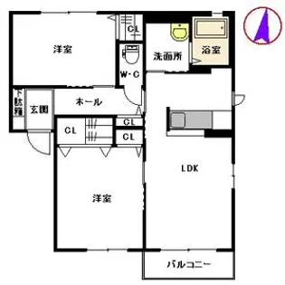 スペリオールB【1階】の間取り