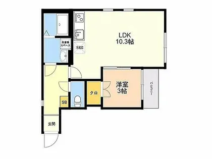 Crecia井尻【1階】の間取り