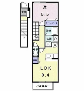 ソルシェール和泉中央Ⅱ【2階】の間取り