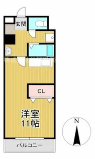 ガーデンハイツ朝妻【102号室】の間取り