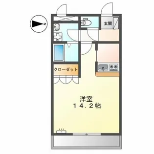 ミレニアムハイツ熊本【3階】の間取り