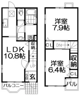 アンジェコート【1階】の間取り