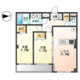 ブランキューブ南摂津【3階】の間取り