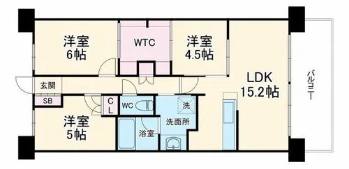 パークホームズノースゲートスクエア【8階】の間取り