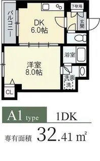 AFICION堀川【6階】の間取り
