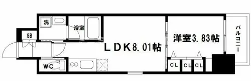 滝川公園プライマリーワン【304号室】の間取り