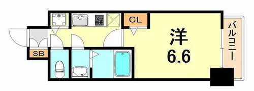 プレサンス三宮ディライト【11階】の間取り