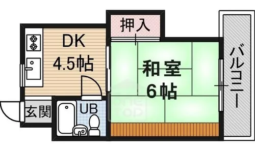 茨木フラワーハイツ【2階】の間取り