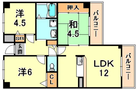 エリム摩耶【2階】の間取り