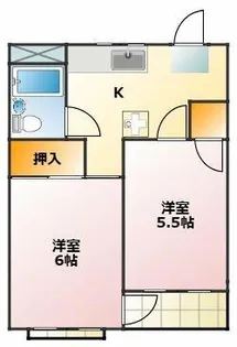 ハイコーポ谷野【2階】の間取り