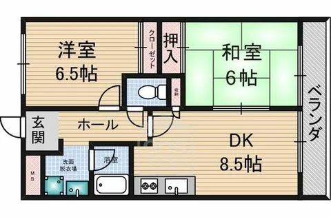 サンシャイン茨木【2階】の間取り