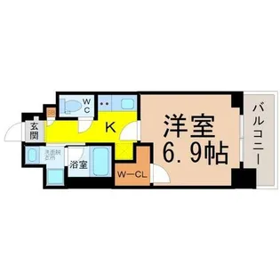 シーズンフラッツ矢場【6階】の間取り