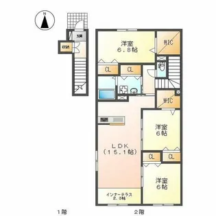 センチュリー21【201号室】の間取り