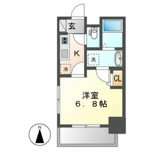 プレサンス広小路通パルス【12階】の間取り