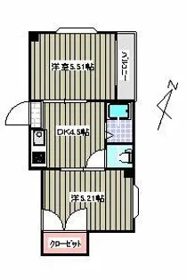 西新エリーナハイツ【1階】の間取り