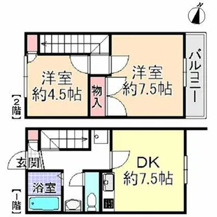 ウィング堺【106号室】の間取り