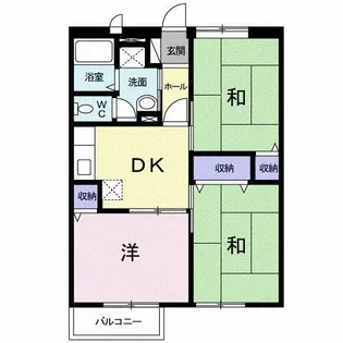 タウニィ21 Ⅱ【202号室】の間取り