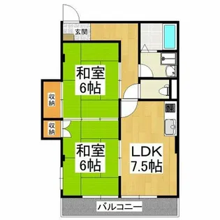 B-UPメゾン【2階】の間取り